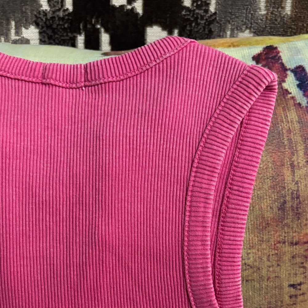 Garage Pink Ribbed Knit Top - Picture 4 of 5